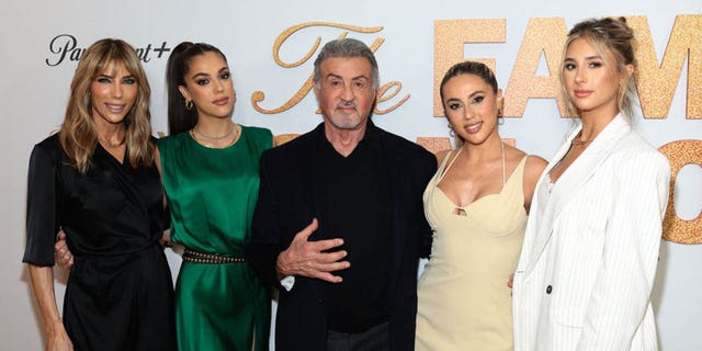 Jennifer Flavin Stallone, Sistine Stallone, Sylvester Stallone, Sophia Stallone and Scarlet Stallone