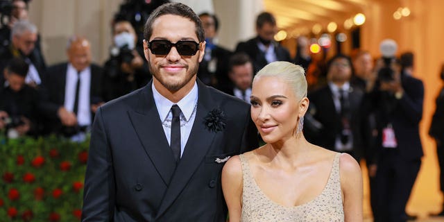 Pete Davidson and Kim Kardashian arrive at the Met Gala