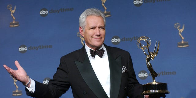 Alex Trebek after his Emmy win