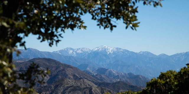 A photo of Mt. Baldy with snow