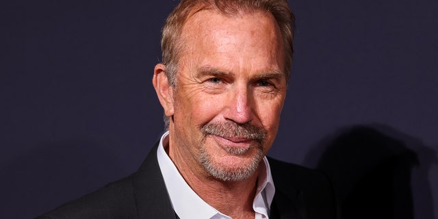 Kevin Costner walks red carpet wearing suit