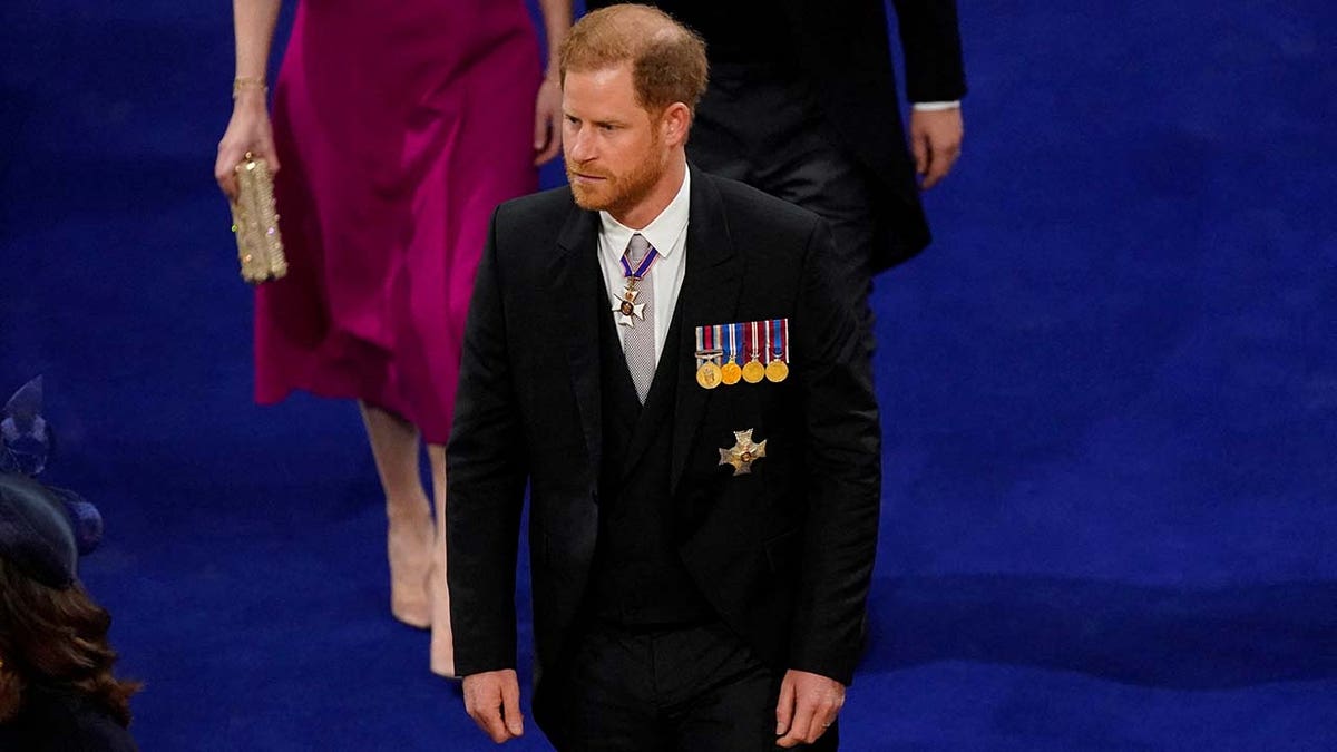 The Duke of Sussex at the coronation of King Charles III and Queen Camilla at Westminster Abbey