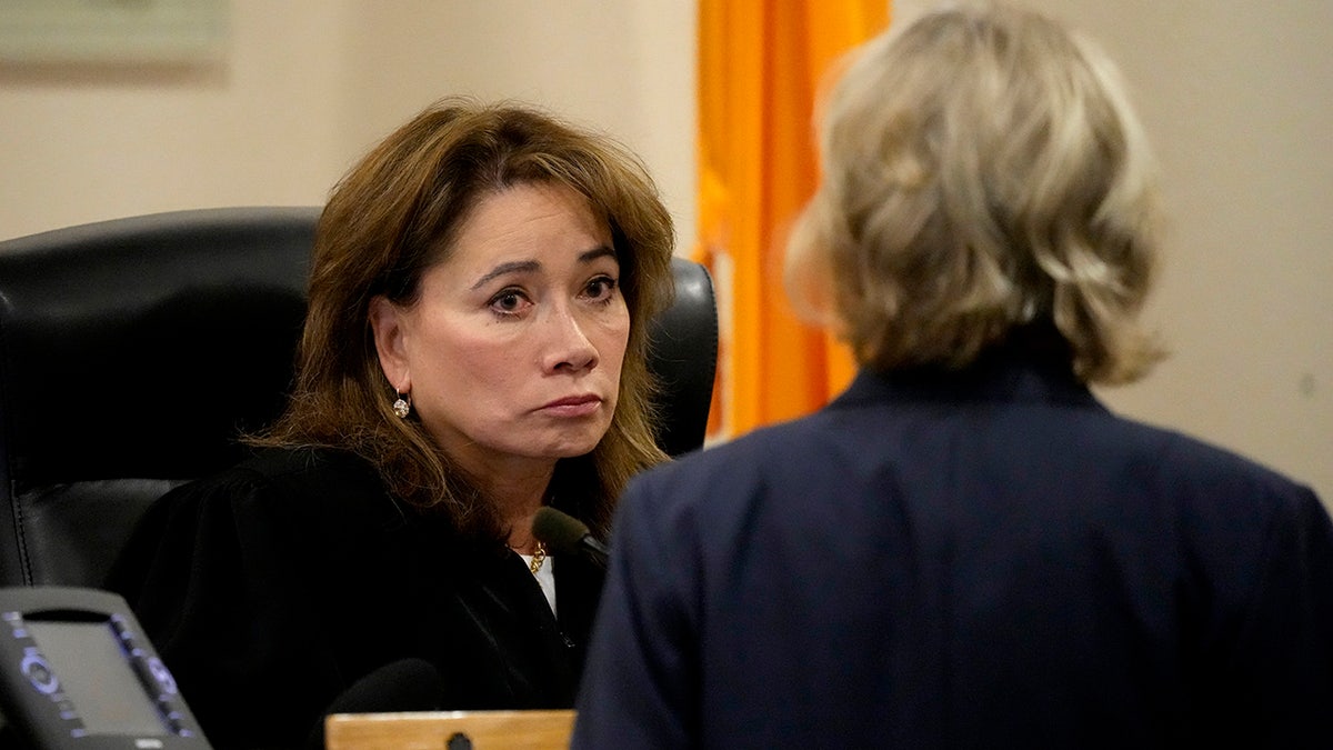 Judge Mary Marlowe Sommer listens to prosecutor Kari Morrissey speak during actor Alec Baldwin's hearing