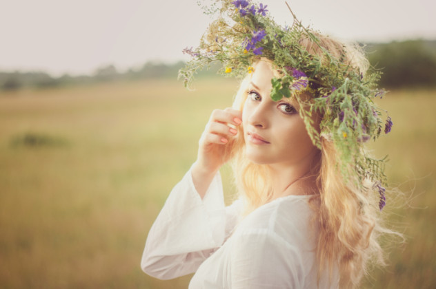 Portrait of the young beautiful woman