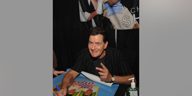 Charlie Sheen at signing