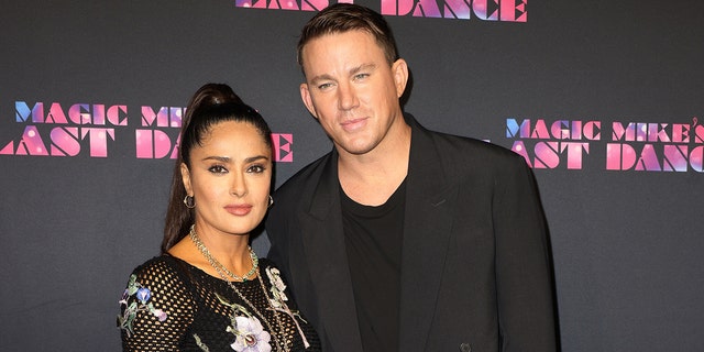 Channing Tatum and Salma Hayek at the premiere of Magic Mike