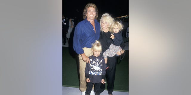 Michael Landon, his wife Cindy Landon, their daughter Jennifer Landon and son Sean Landon. In 1991, Michael passed away at the age of 54 from cancer.