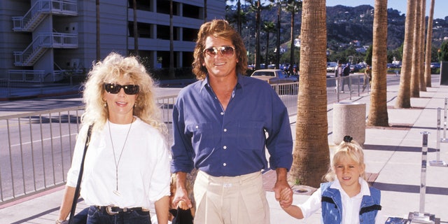 Michael Landon, wife Cindy Landon and daughter Jennifer Landon in 1989.