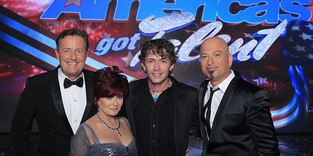 michael grimm with howie mandel, sharon osbourne and piers morgan