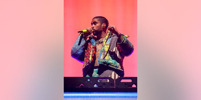 Bad Bunny performs at the Coachella Stage during the 2023 Coachella Valley Music and Arts Festival on April 14, 2023 in Indio, California.