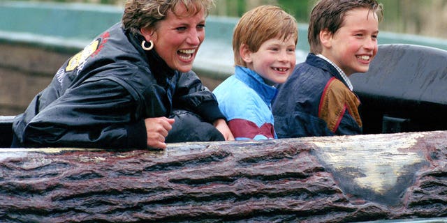 Princess Diana with Prince William and Prince Harry