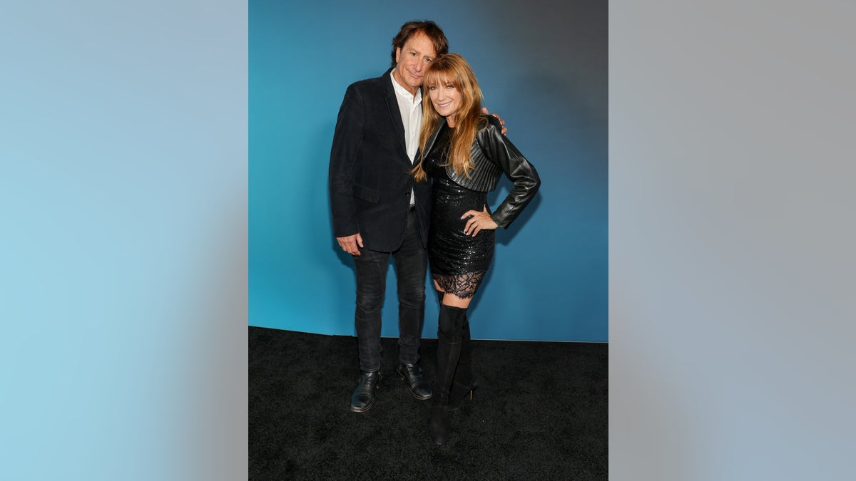 jane seymour and john zambetti on red carpet