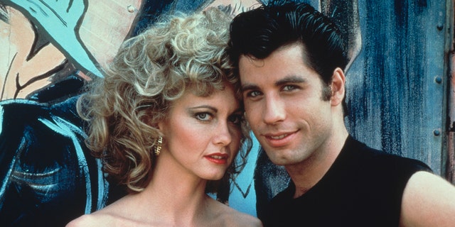 Grease promo photo with John travolta and Olivia Newton-John