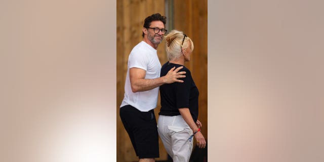 Hugh Jackman and Deborra-Lee Furness arrive at a festival