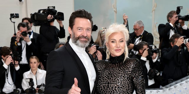 Hugh Jackman and his wife Deborra-Lee Furness at the 2023 Met Gala