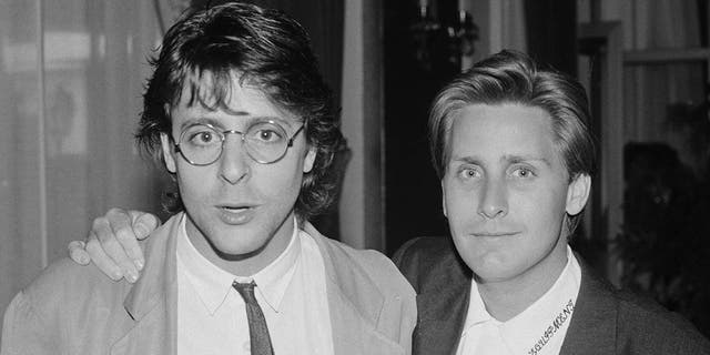 Judd Nelson, left, and Emilio Estevez