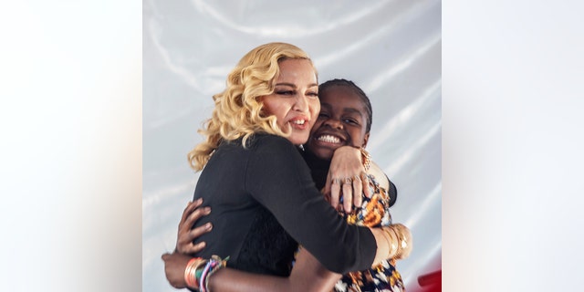 Madonna and her adopted daughter Mercy