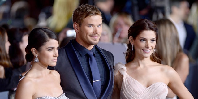 Nikki Reed, left, Kellan Lutz and Ashley Greene, who all starred in "Twilight," often talk to each other about their children, Reed told Fox News Digital.