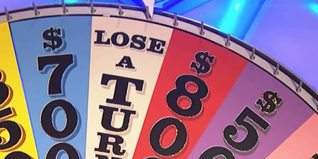 A "Wheel of Fortune" recap showed player Justin’s third spin landed on a "Lose a Turn" wedge.