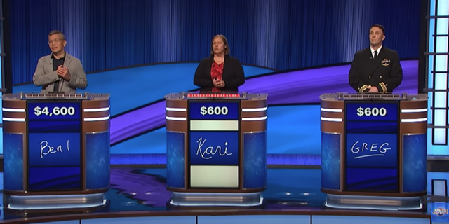 The answer the game show was looking for was "Sake and Jockey," which player Kari, middle, correctly said.