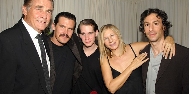 Barbra Streisand and James Brolin with their family