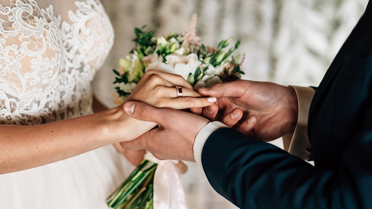 An exchange of rings at wedding