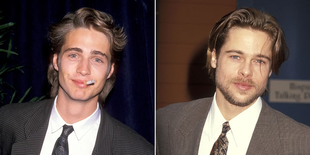 Jason Priestly and Brad Pitt