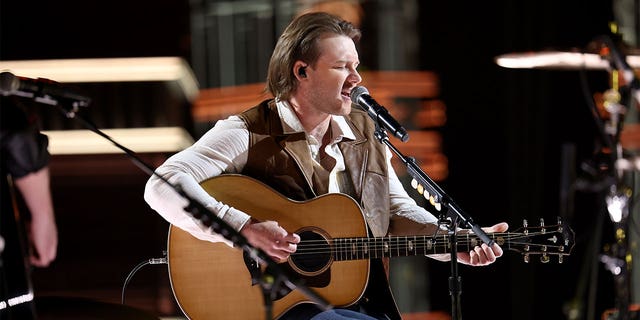 Morgan Wallen performing at the Billboard Music Awards