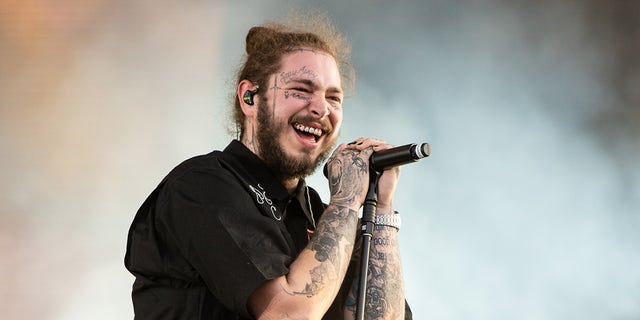 Post Malone performing