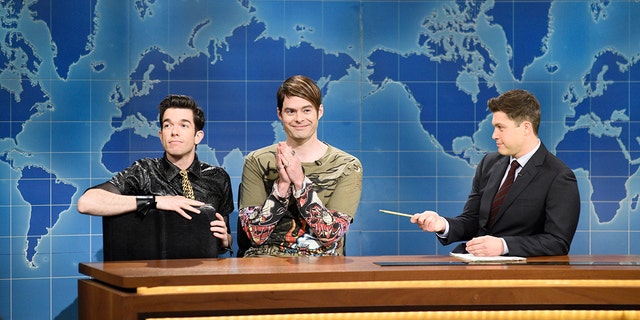 John Mulaney and Bill Hader joke with Colin Jost on SNL