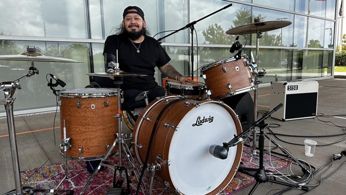 Marine vet drumming